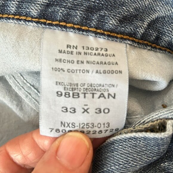 Wrangler Genuine Relaxed Boot Cut Medium Wash Blue Jeans Size 33" x 30" #J3-1524 - Picture 7 of 7